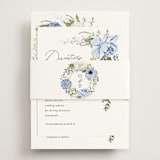 "Timeless Blooms" - Direction Cards in Azure by Susan Moyal - Assembled with Belly Band