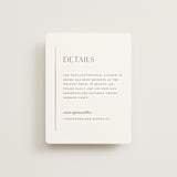 "Understated Elegance" - Direction Cards in Cotton by Stacey Meacham - Front