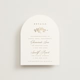 "Monogram in Leaves" - Direction Cards in Pearl by Leah Bisch - Front