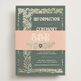 "Nouveau Frame" - Direction Cards in Sage by GeekInk Design - Assembled with Belly Band