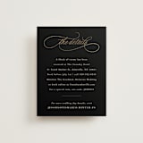 "Black Tie Affair" - Direction Cards in Onyx by Hooray Creative - Front