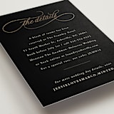 "Black Tie Affair" - Direction Cards in Onyx by Hooray Creative - Detail