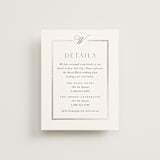 "Elegant Type" - Direction Cards in Pearl by Leah Bisch - Front