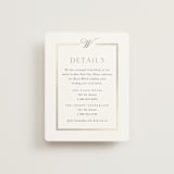 "Elegant Type" - Direction Cards in Pearl by Leah Bisch - Front