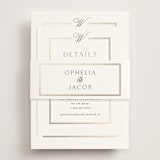 "Elegant Type" - Direction Cards in Pearl by Leah Bisch - Assembled with Belly Band