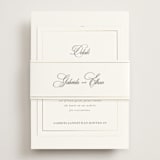 "Here With You" - Direction Cards in Classic Bride by Design Lotus - Assembled with Belly Band