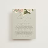 "Floral Tribute" - Direction Cards in Moss by Chris Griffith - Front