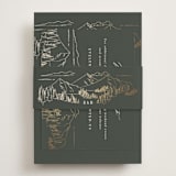 "Peaks" - Direction Cards in Hunter by Sarah Brown - Assembled with Belly Band
