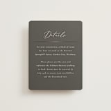 "Bow" - Direction Cards in Tuxedo by Corinne Malesic - Front