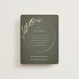 "Botanical Arches" - Direction Cards in Moss by Kelly Schmidt - Front