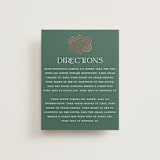 "Celtic Love Knot" - Direction Cards in Clover by Kerry Doyle - Front