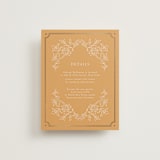 "Marigold" - Direction Cards in Ochre by Hannah Bowman - Front