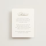 "Gilded Ampersand" - Direction Cards in Cotton by Jennifer Postorino - Front