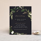 "Greenery Crown" - Direction Cards in Midnight by Susan Moyal - Front