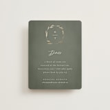 "Minimal Circle" - Direction Cards in Moss by Kelly Schmidt - Front
