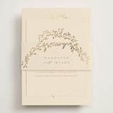 "Leafy Garland" - Direction Cards in Sand by Creo Study - Assembled with Belly Band