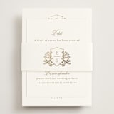 "Gold Crest" - Direction Cards in Ivory by Mansi Verma - Assembled with Belly Band