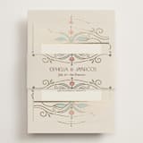 "Ornate Elegance" - Direction Cards in Ivory by Maria Hilas-Louie - Assembled with Belly Band