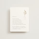 "Wildflower" - Direction Cards in Cotton by Jennifer Postorino - Front