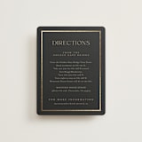 "Timeless Charm" - Direction Cards in Charcoal by Lucrecia Caporale - Front
