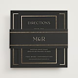 "Timeless Charm" - Direction Cards in Charcoal by Lucrecia Caporale - Assembled with Belly Band