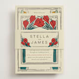 "Deco Spring Florals" - Direction Cards in Birch by Shiny Penny Studio - Assembled with Belly Band