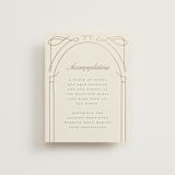 "Simple Art Nouveau" - Direction Cards in Cream by Katie Zimpel - Front