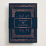"Opulent Border" - Direction Cards in Dark Navy by Hooray Creative - Assembled with Belly Band
