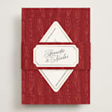 "Moiré" - Direction Cards in Crimson by Studio Suku - Assembled with Belly Band