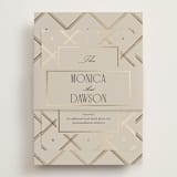 "Luxe Lines" - Direction Cards in Champagne by Kristin Oliversen - Assembled with Belly Band