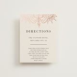 "Regal Mehndi" - Direction Cards in Champagne Rose by Oma N. Ramkhelawan - Front