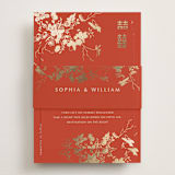 "Abstract Flora" - Direction Cards in Lava by Stellax Creative - Assembled with Belly Band