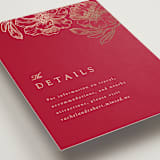 "Double Peony" - Direction Cards in Ruby by Janean Hinger - Detail