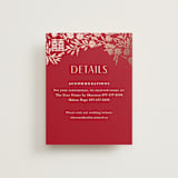 "Garden Vines" - Direction Cards in Ruby by Yaling Hou Suzuki - Front