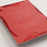 "Fiery" - Direction Cards in Ruby by Ghia Designs - Detail