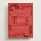 "Fiery" - Direction Cards in Ruby by Ghia Designs - Assembled with Belly Band