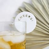 "Cheers Acrylic Drink Marker, Pack of 10" - Drink Tags and Charms in clear by Haven Print Co.