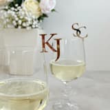 "Custom Initial Drink Tags | | Personalized Cocktail Charms | Set of 20" - Drink Tags and Charms in gold by Self Stationery