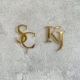 "Custom Initial Drink Tags | | Personalized Cocktail Charms | Set of 20" - Drink Tags and Charms in gold by Self Stationery