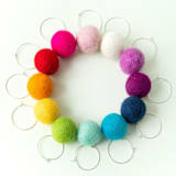 "Felt Ball Wine Charms, Set of 12" - Drink Tags and Charms in multicolorassorted-colors by Dorrie Andrews