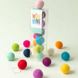 "Felt Ball Wine Charms, Set of 12" - Drink Tags and Charms in multicolorassorted-colors by Dorrie Andrews