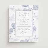 "Coastal Toile" - Direction Signs in Periwinkle by Jenna Holcomb - Front