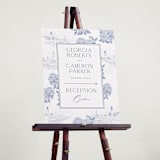"Coastal Toile" - Direction Signs in Periwinkle by Jenna Holcomb - In Use