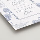 "Coastal Toile" - Direction Signs in Periwinkle by Jenna Holcomb - Detail