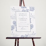 "Coastal Toile" - Direction Signs in Periwinkle by Jenna Holcomb - In Use