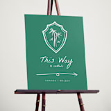 "Palm Tree Crest" - Direction Signs in Palm by Erika Firm - In Use