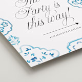 "Almafi" - Direction Signs in Cerulean by Itsy Belle Studio - Detail