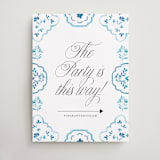 "Almafi" - Direction Signs in Cerulean by Itsy Belle Studio - Front