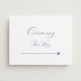 "watercolor flowers crest" - Direction Signs in Dusty Blue by Cass Loh - Front