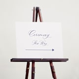 "watercolor flowers crest" - Direction Signs in Dusty Blue by Cass Loh - In Use